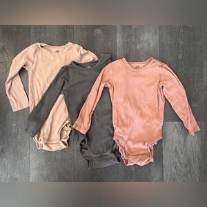 H&M 3-Pack Long Sleeve Onesies
